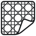 Límmiði með rattan-áferð